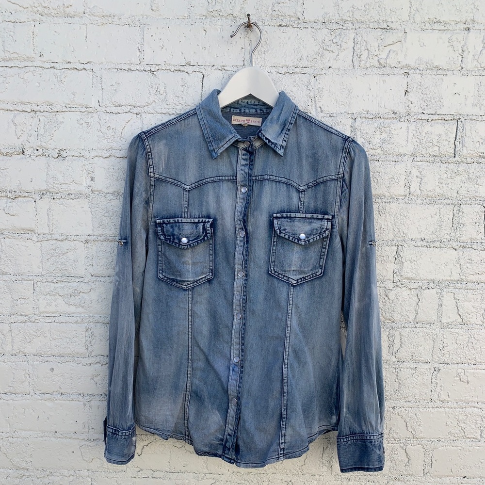 Altar’d State Western Denim top sz S